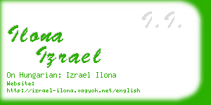 ilona izrael business card